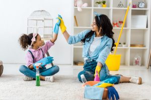 stay at home mom cleaning schedule