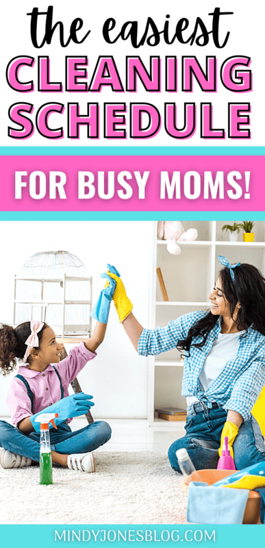 easy cleaning schedule for stay at home moms