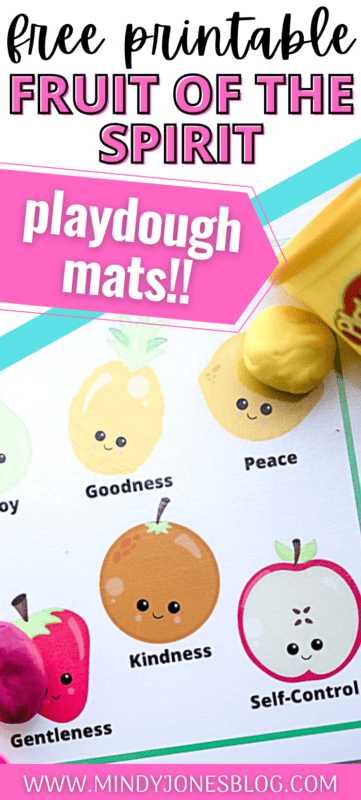 fruit of the spirit playdough mats