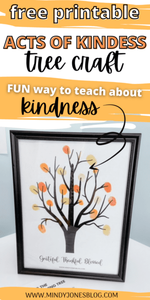 acts of kindness tree craft for kids