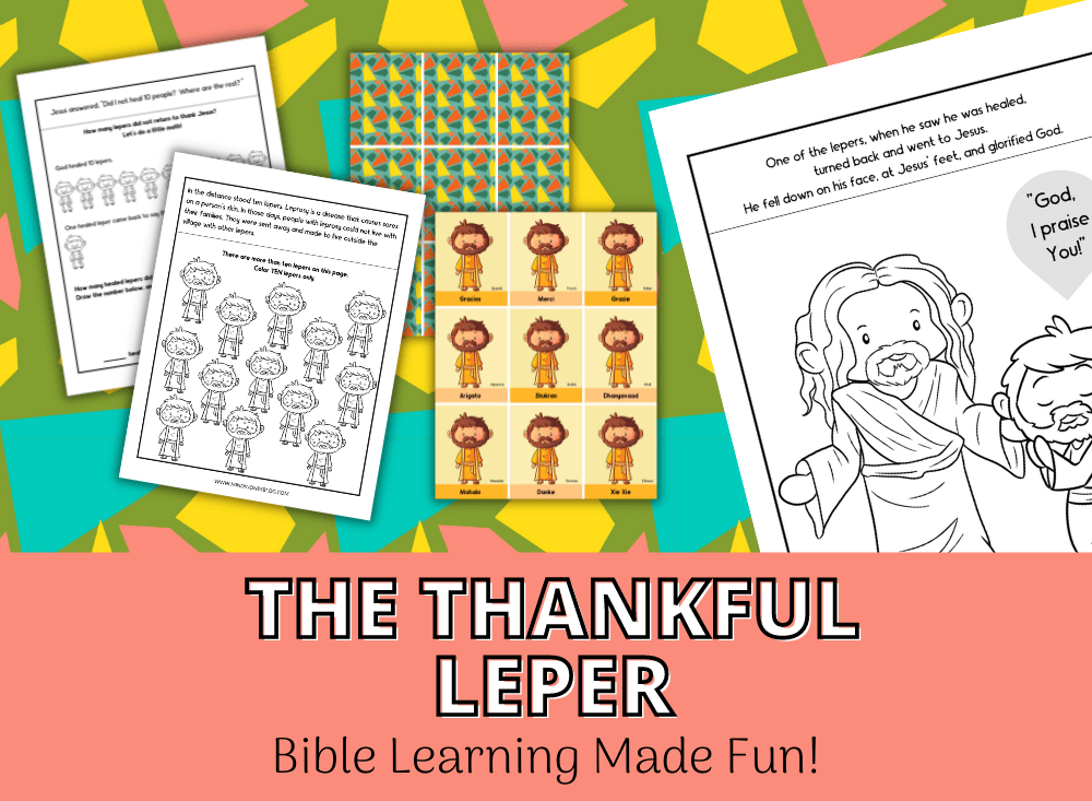The 10 Lepers Bible Workbook + Free Bible Verse Coloring Pages