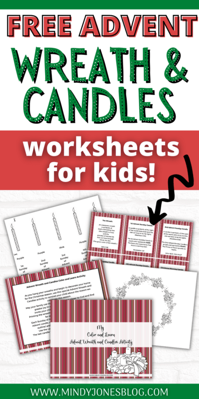 prtinable advent wreath and candles worksheets
