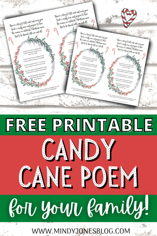 Free Printable Candy Cane Poem To Teach Kids About Christ This ...