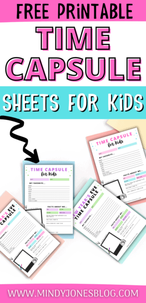 free printable time capsule ideas for kids