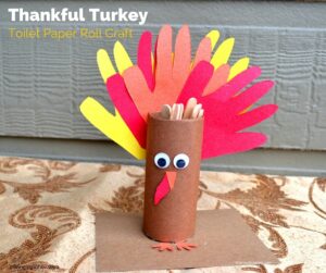 thankful turkey toilet paper roll craft
