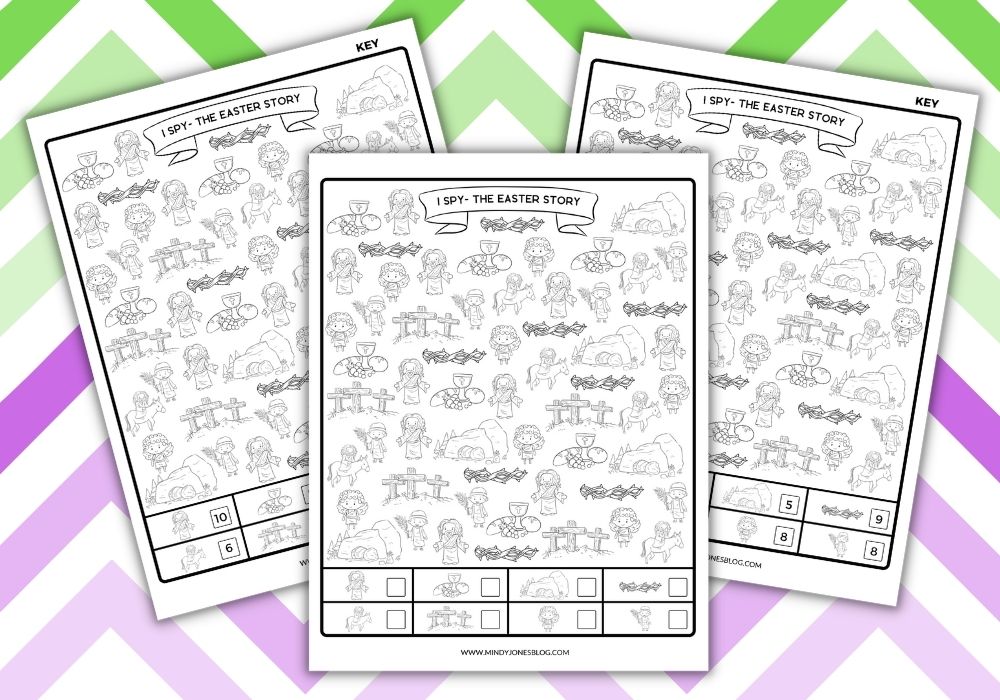 Free I-Spy Easter Story Printable