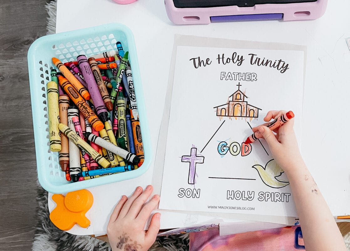 trinity coloring pages for kids