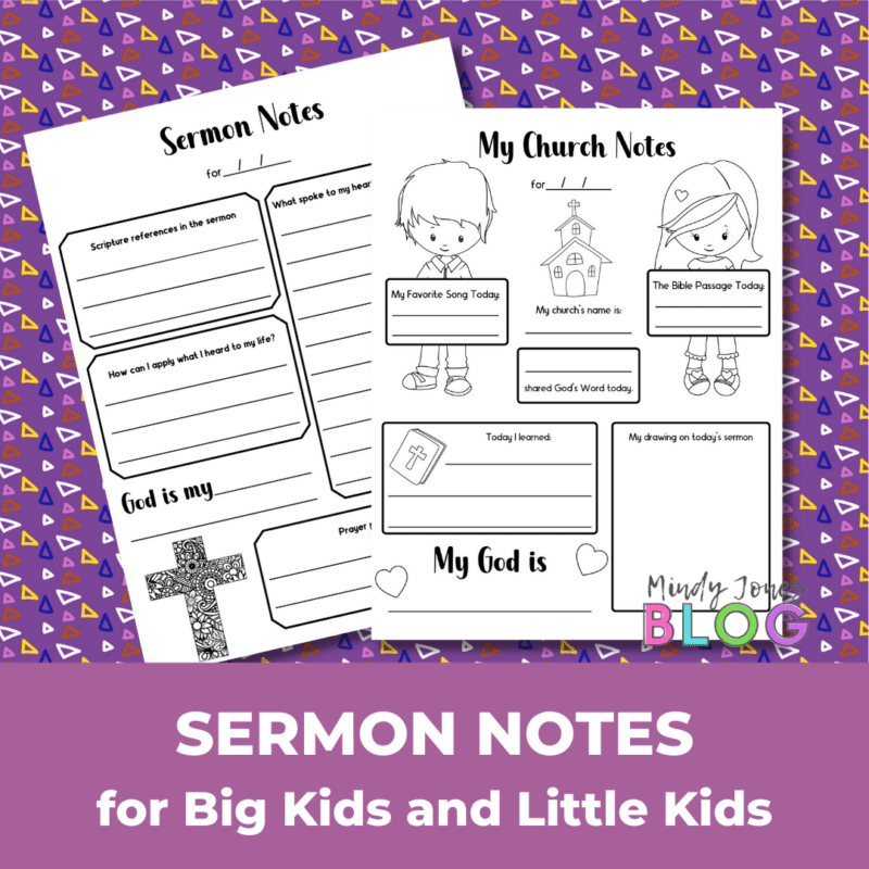 kids sermon notes