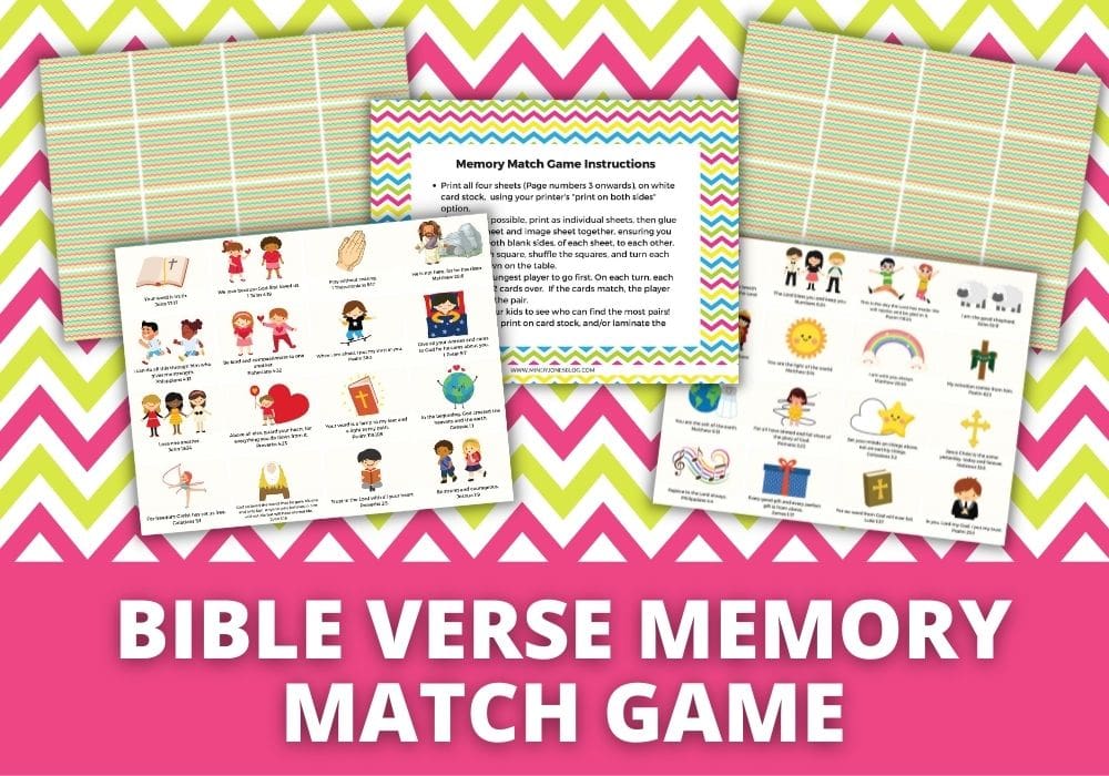 bible verse memory match game