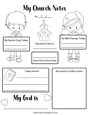 my sermon notes for little kids