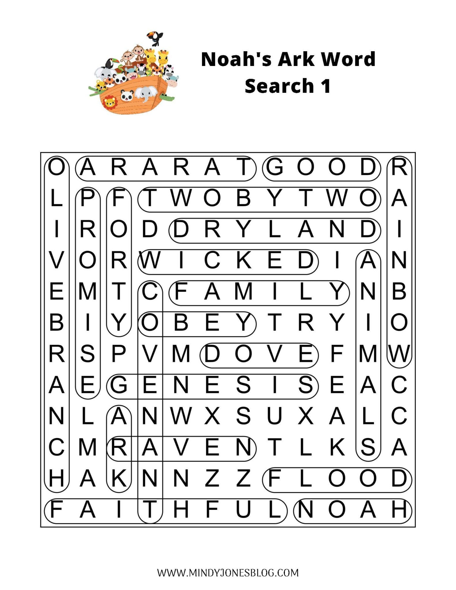 Noah's Ark Printable Activity Pack_Page_18 | Mindy Jones Blog